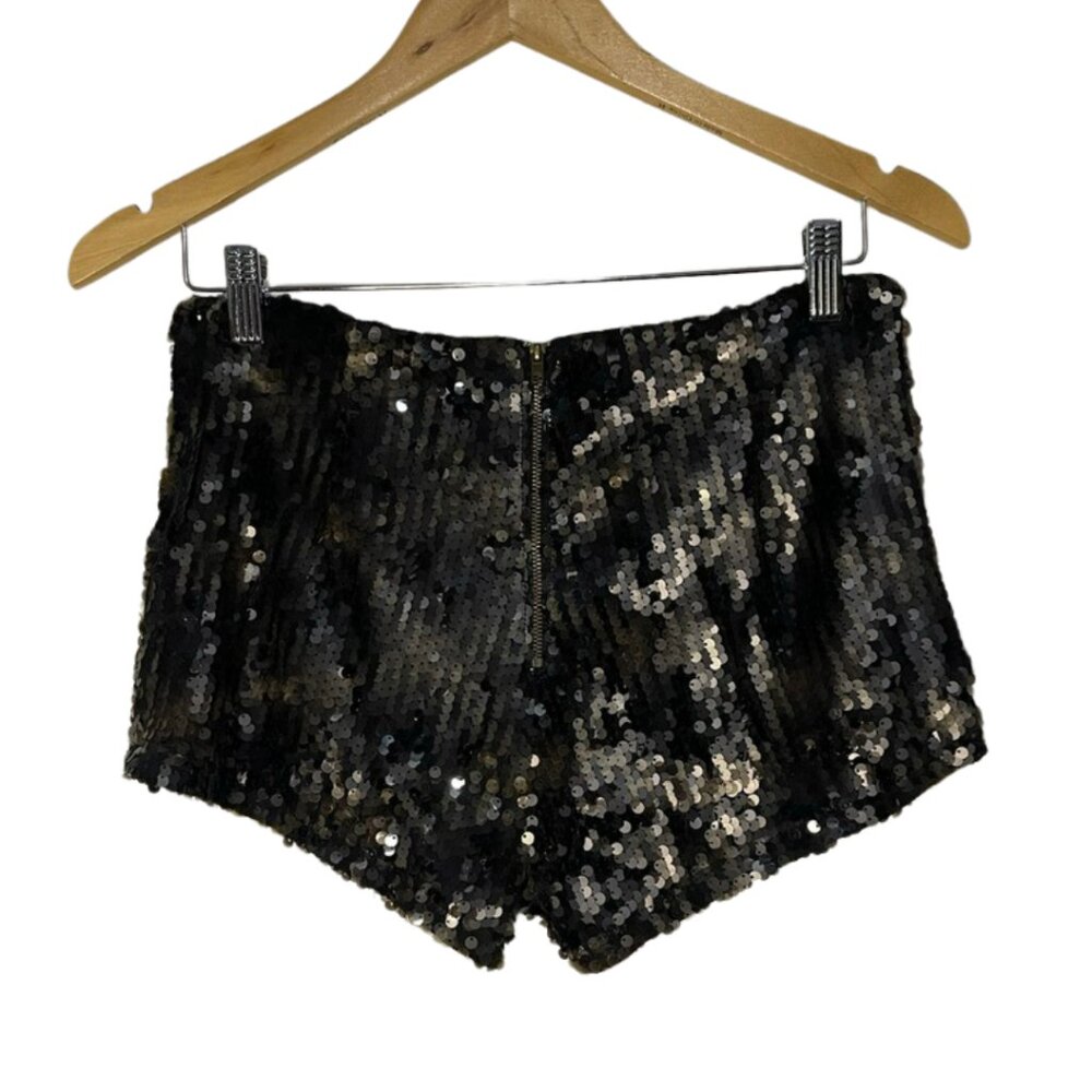 TCEC Sequin Shorts Low Rise Stretch Hot Pants NWT Small Party Club Festival - Picture 4 of 12